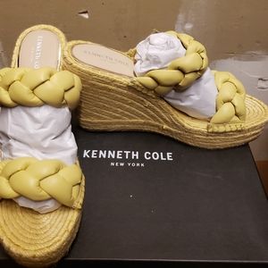 🌼NEVER WORN!!! KENNETH COLE Espadrilles Wedge Sandals. YELLOW, WOMEN'S US 11